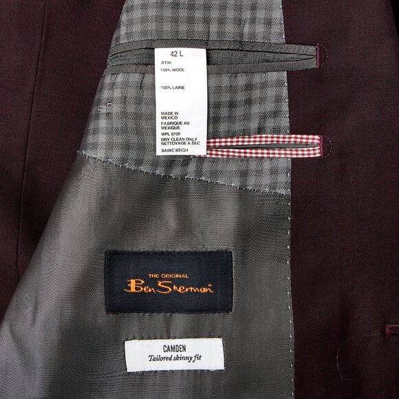 Ben Sherman 3 Piece Suit - Worn Once! - 42L - 36 waist - Picture 15 of 16